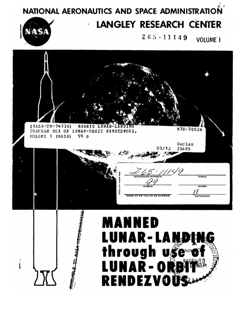 JCHoubolt 1961 Lunar Orbit Rendezvous 19780070033 | PDF | Space ...