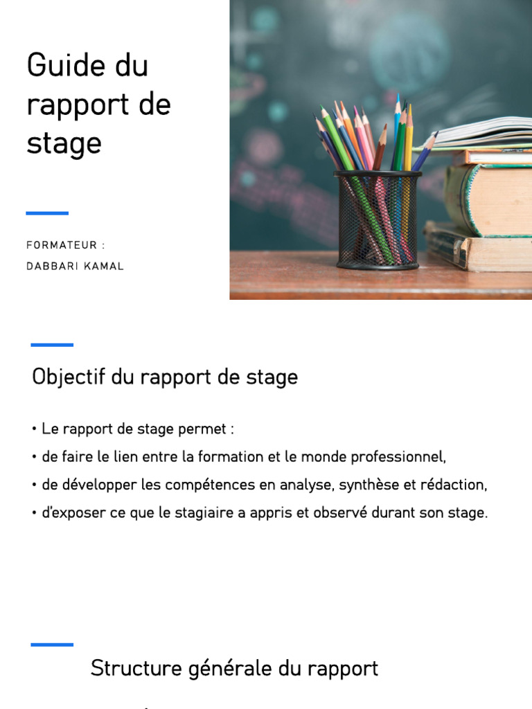 Guide complet du rapport de stage | PDF
