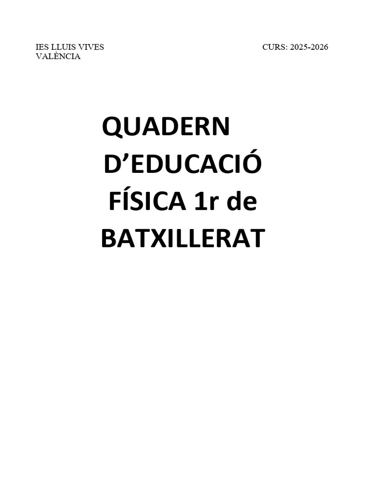 Apunts EF 1r Batxillerat 25 - 26 | PDF