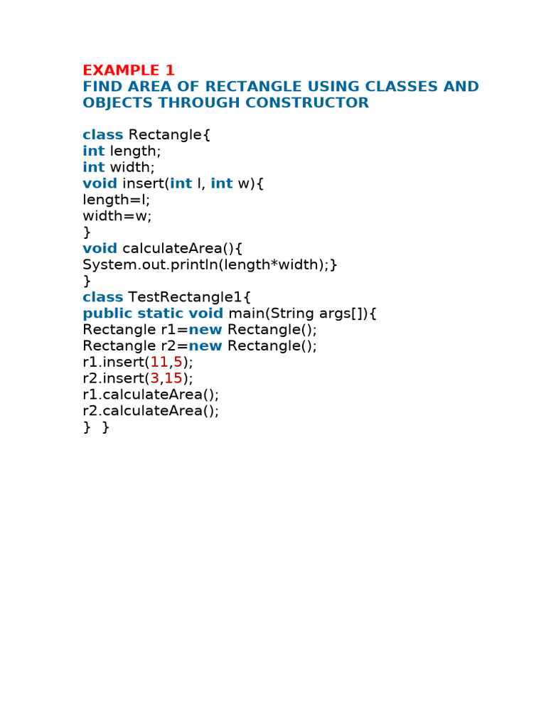 Class Examples | PDF