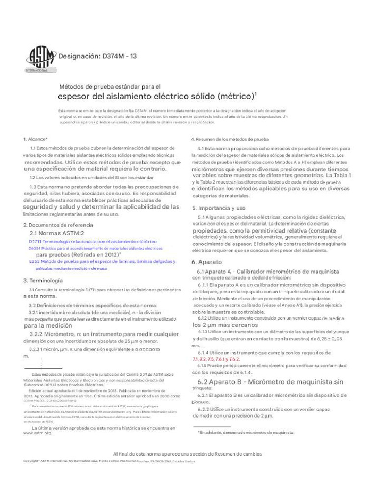 Astm d374 d374m 23 Español | PDF