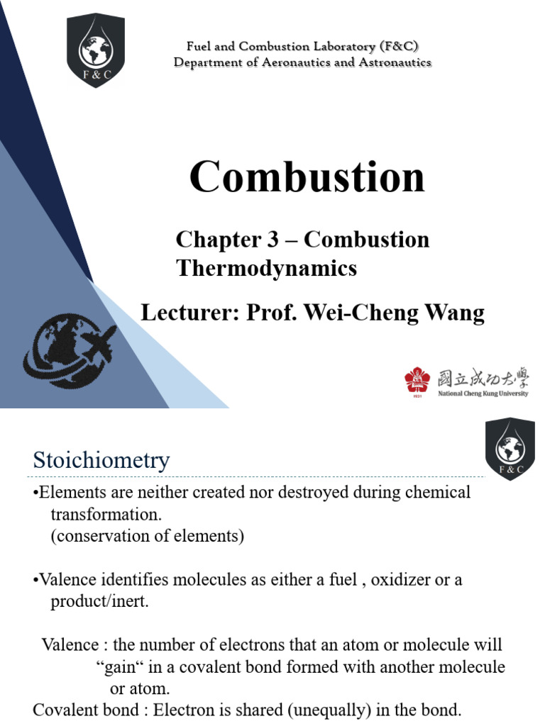 Combustion Thermodynamics and Stoichiometry | PDF | Stoichiometry ...