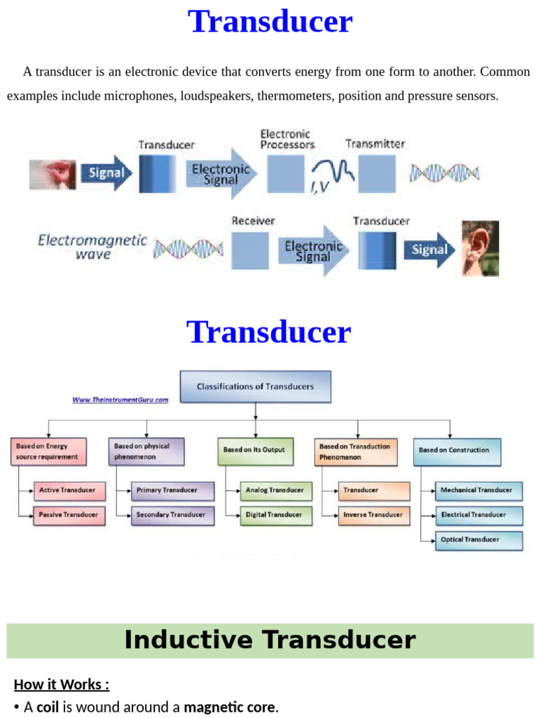 Types and Functions of Transducers | PDF