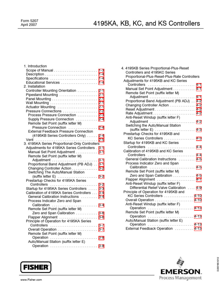 4195KA, KB, KC Pressure Controller Manual | PDF | Pressure Measurement ...