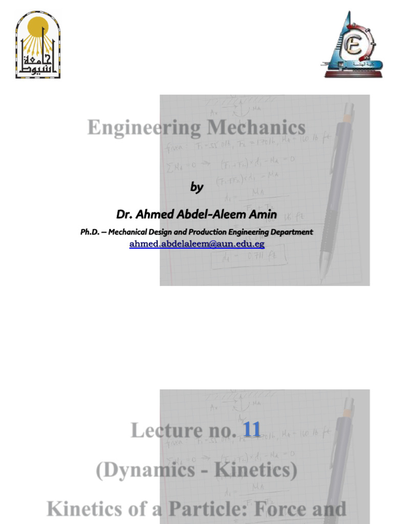 Kinetics of a Particle: Forces & Motion | PDF | Force | Classical Mechanics