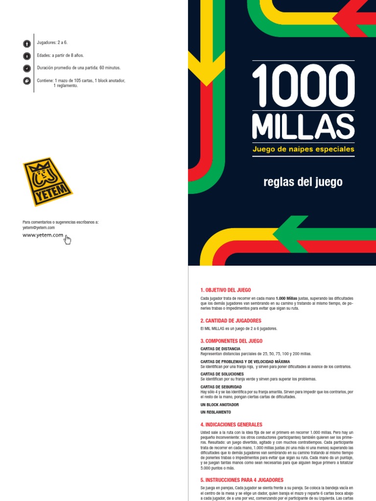 ruta juego de cartas reglas