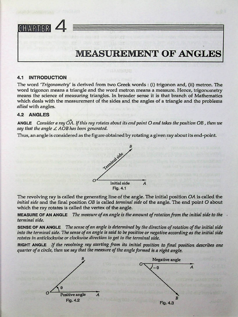R.D Ch4 Measurement of Angles | PDF