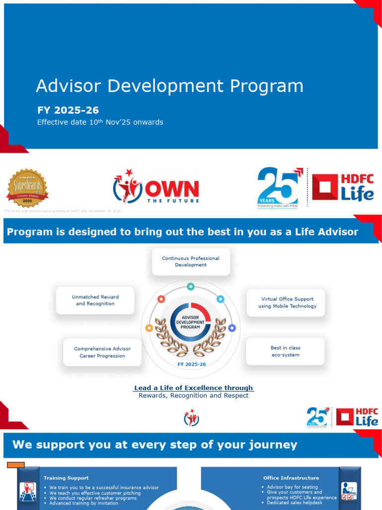 HDFC Life Advisor Development Program | PDF | Taxes | Government Finances