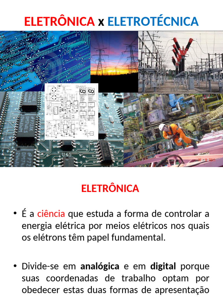 Diferenças entre Eletrônica e Eletrotécnica | PDF | Carga elétrica ...