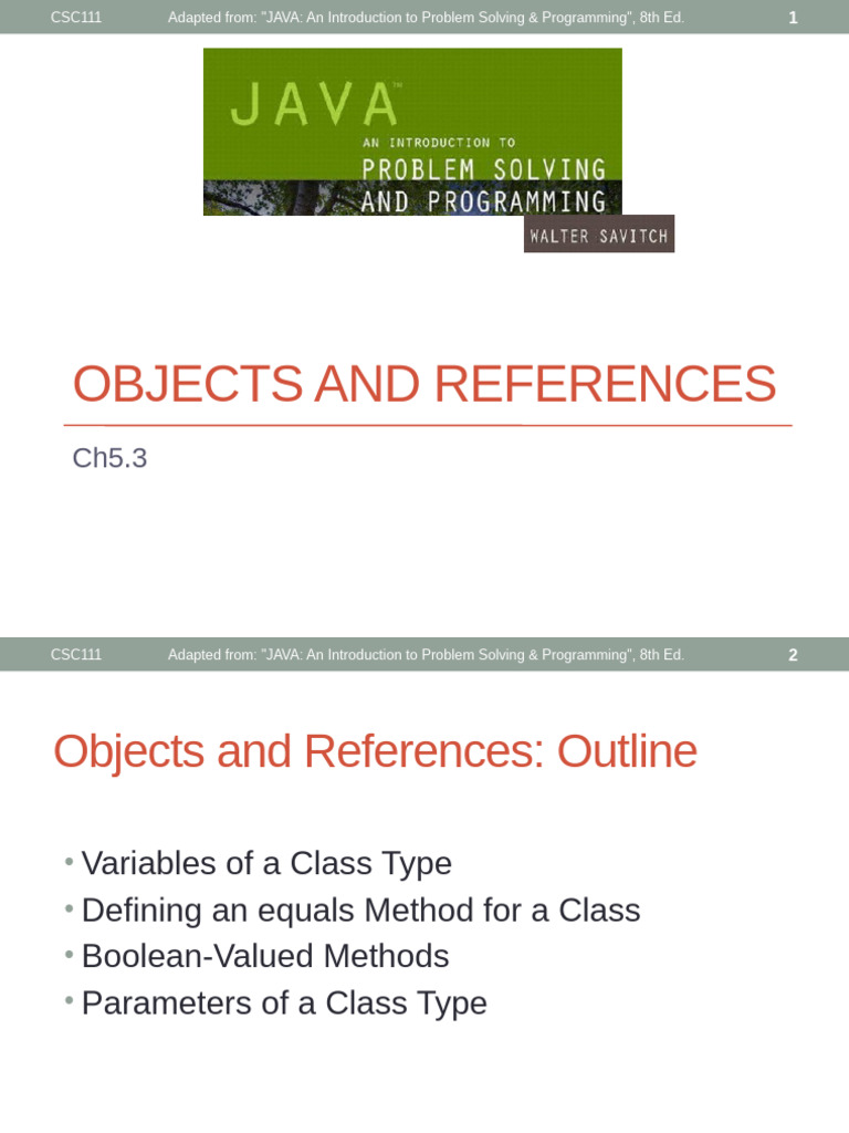 7.3. Objects and References | PDF | Method (Computer Programming ...