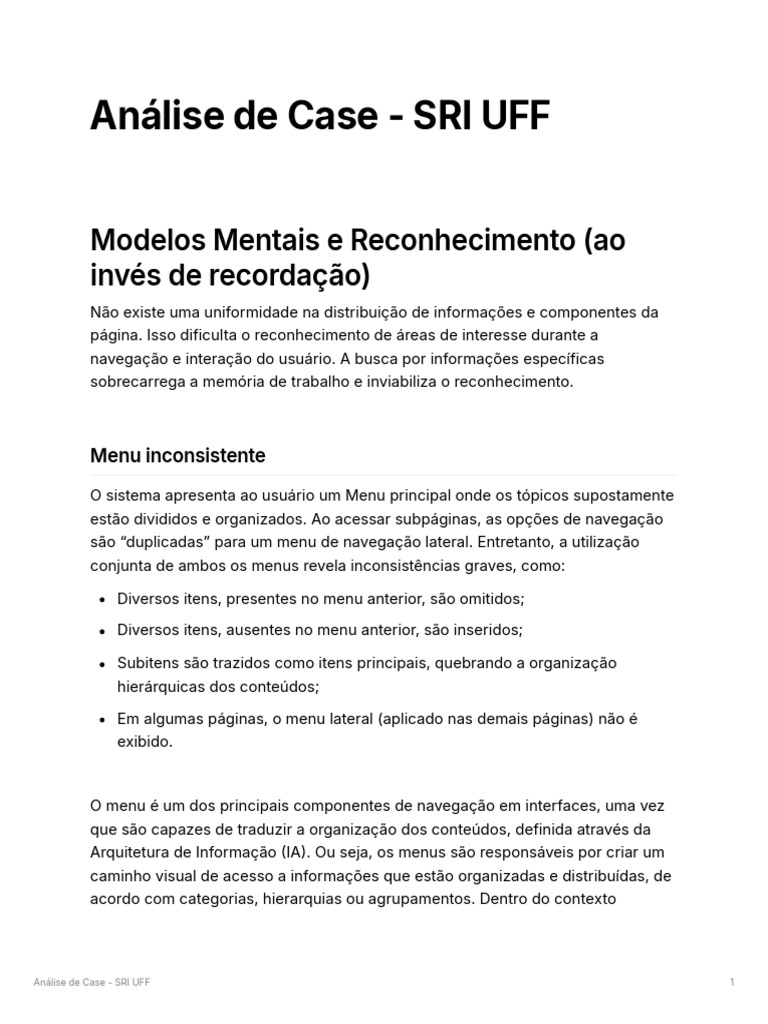 Análise de Usabilidade do Site SRI UFF | PDF | Informação | Imagem