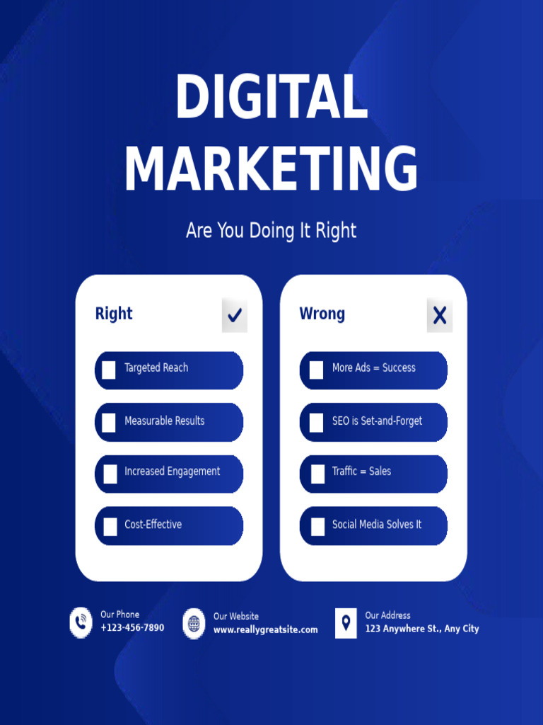 Blue White Modern Digital Marketing LinkedIn Post | PDF