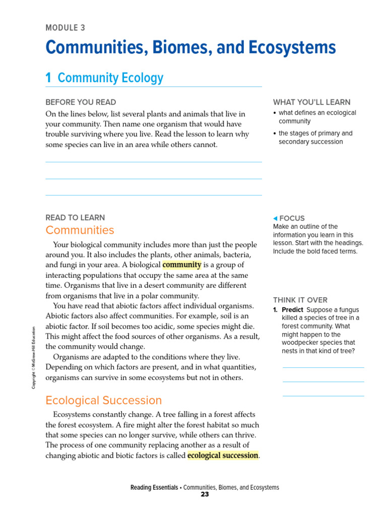 Community Ecology and Biomes Overview | PDF | Forests | Grassland