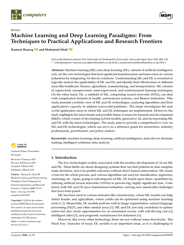 Machine Learning and Deep Learning Insights | PDF | Machine Learning ...
