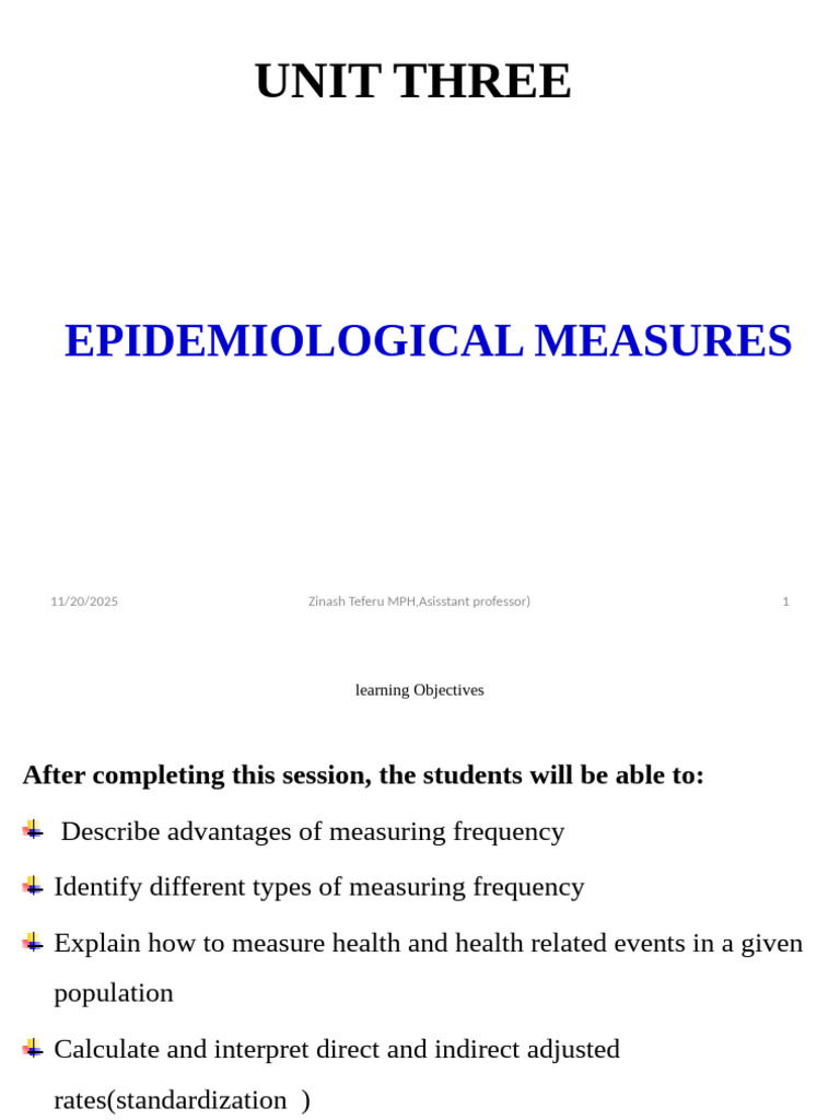 Epidemiological Measures and Rates Explained | PDF | Epidemiology | Ratio