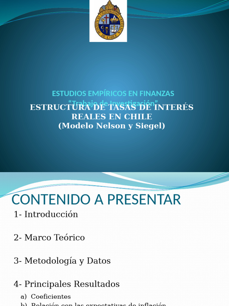 Estructura de Tasas de Interés Reales en Chile | PDF | Inflación ...