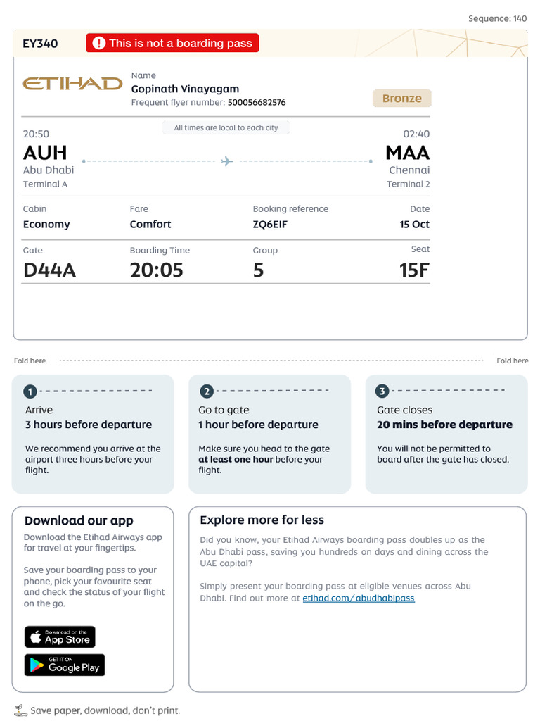 Etihad Airways Mobile App Guide | PDF