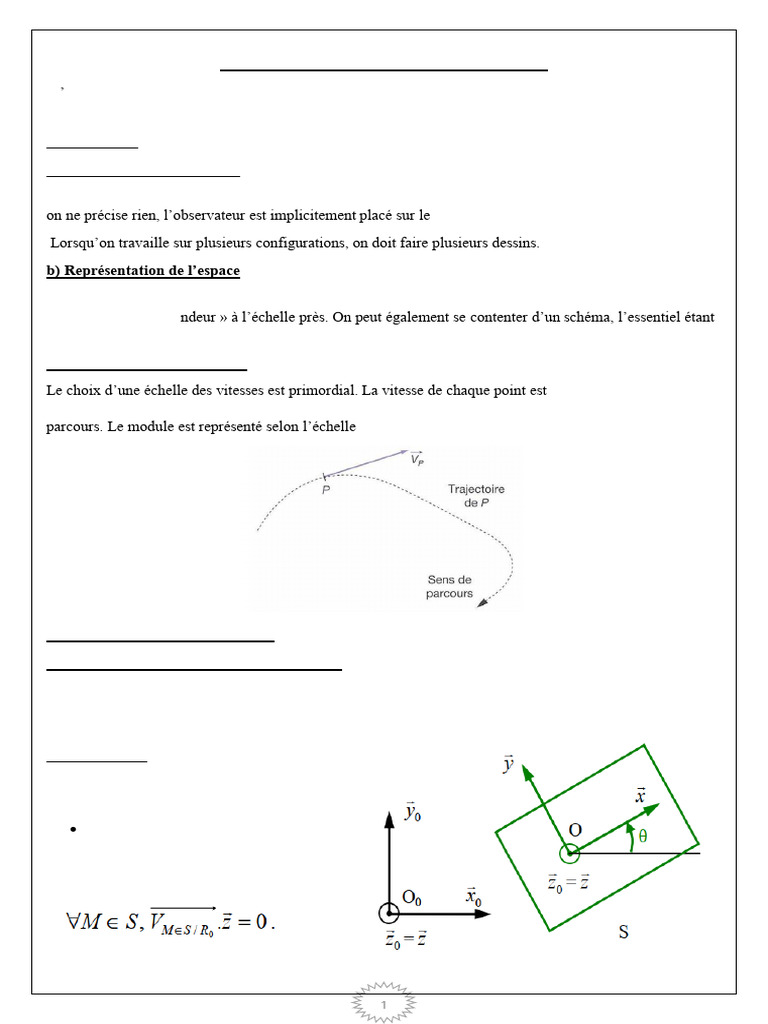 Cinématique graphique plane en génie mécanique | PDF | Mouvement de ...