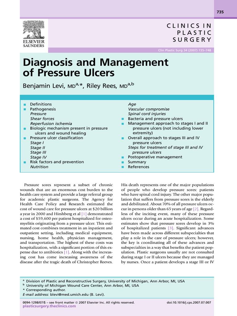 Pressure Ulcer Diagnosis and Management | PDF | Wound | Wound Healing