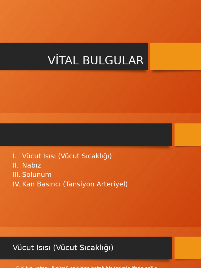 Vi̇tal Bulgular | PDF