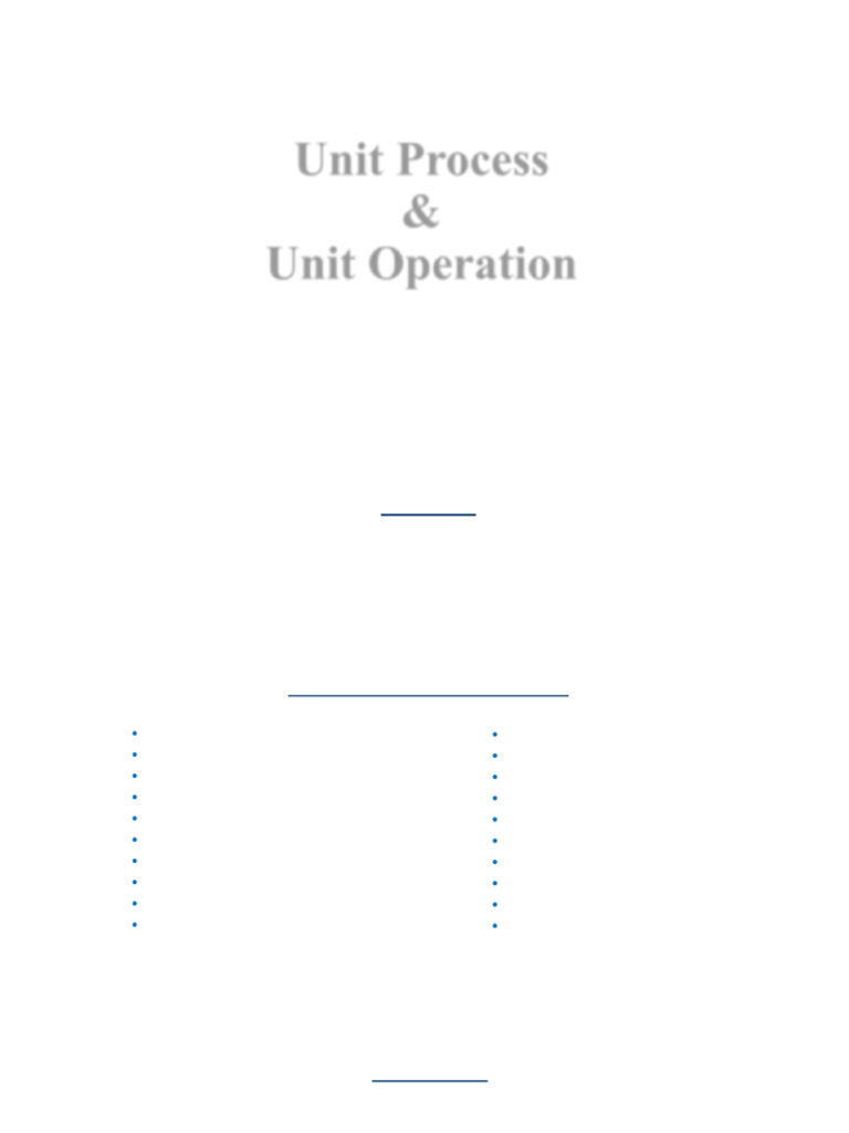 Unit Processes and Operations in Chemistry | PDF | Chemical Reactions ...