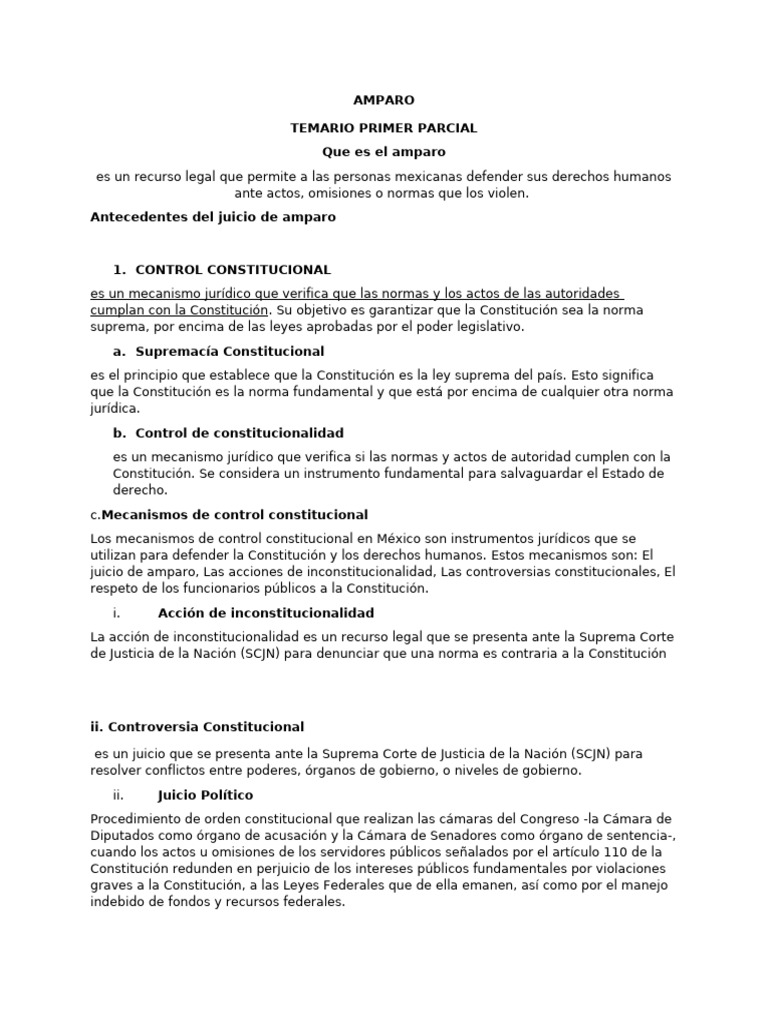 Juicio de Amparo en México: Guía Completa | PDF | Constitución | Justicia