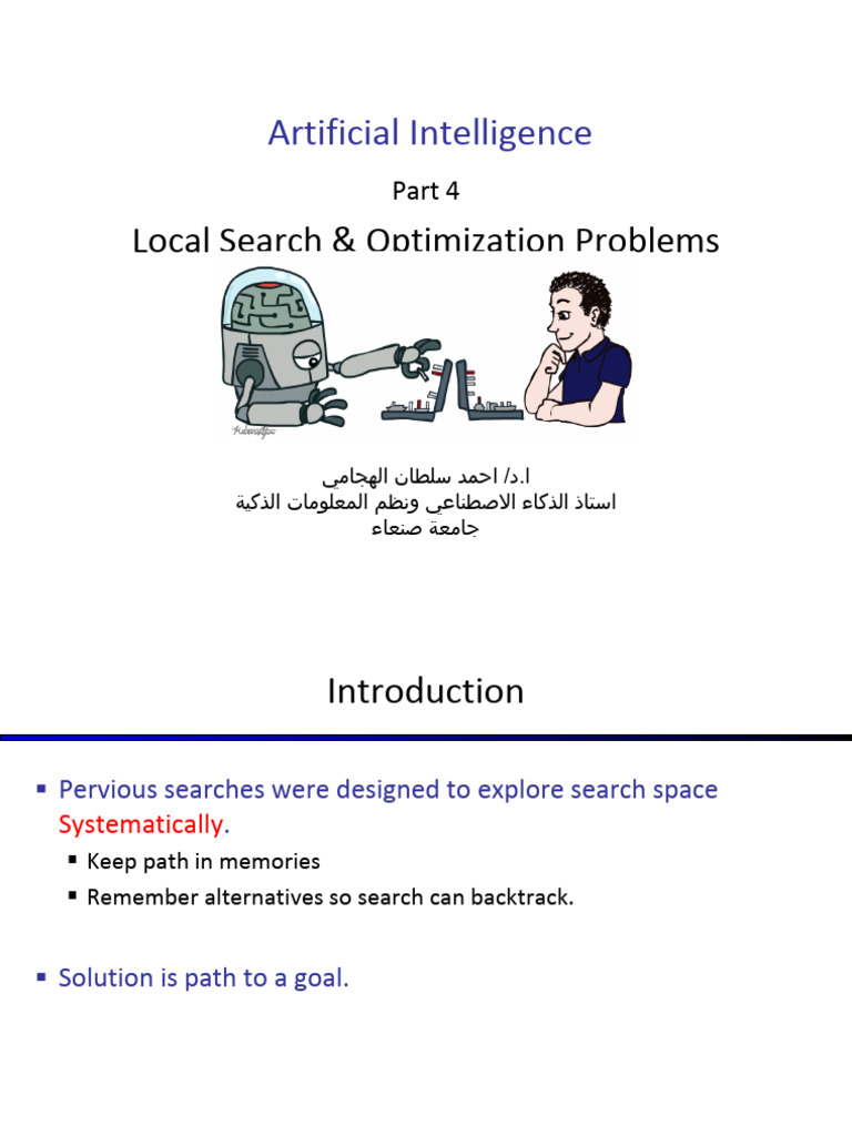 Local Search & Optimization in AI | PDF | Algorithms And Data ...