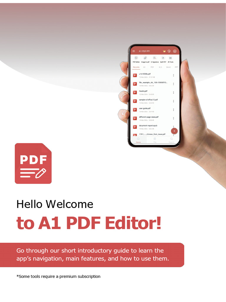 A1 PDF Editor User Guide Overview | PDF