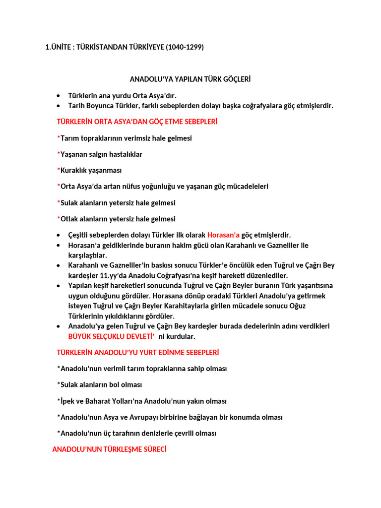 10.sinif Ders Notlari | PDF