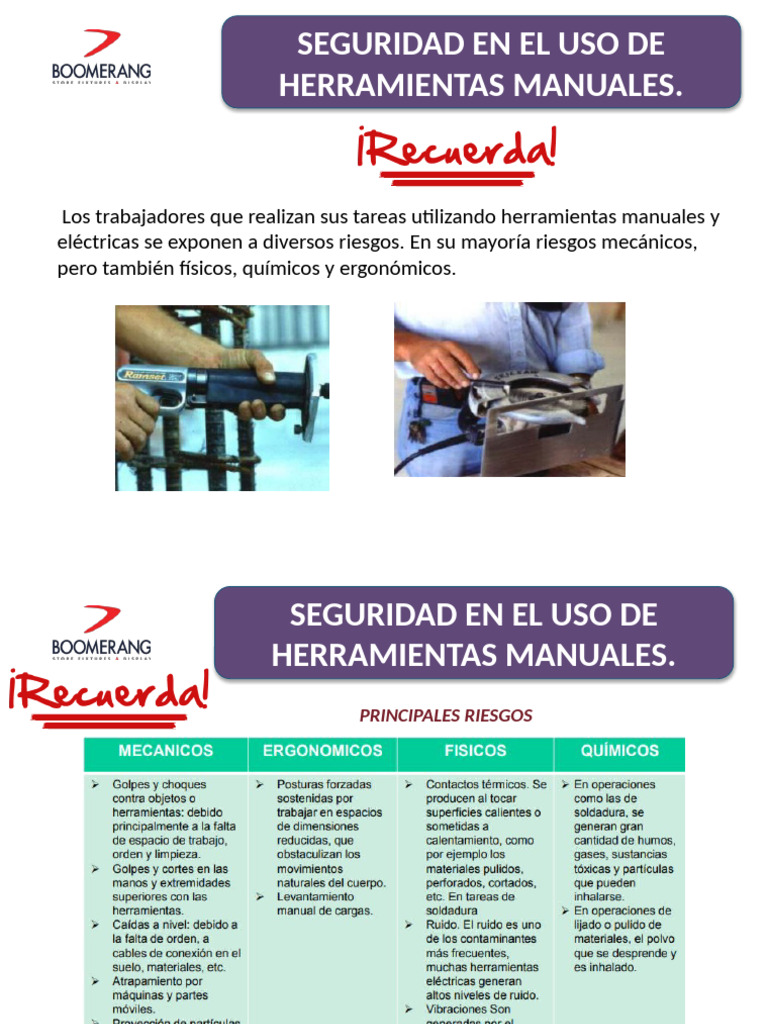 Seguridad en Herramientas | PDF | Martillo | Perforar