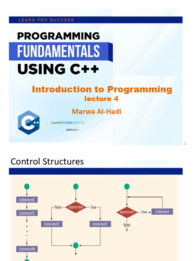 Control Structures in Programming Basics | PDF | Algorithms And Data ...