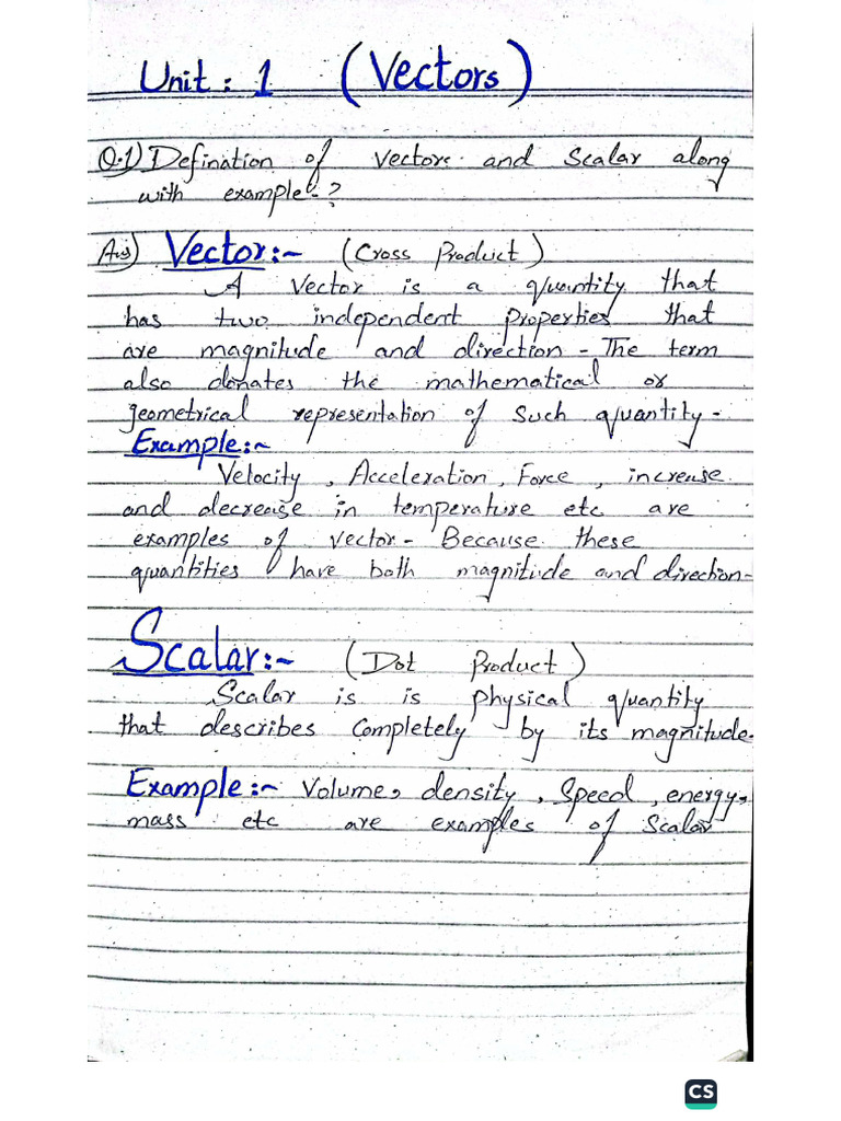 Mechanics Ch 01 Notes | PDF