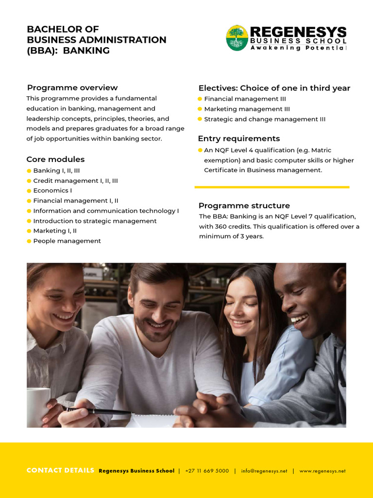 BBA in Banking Program Overview | PDF