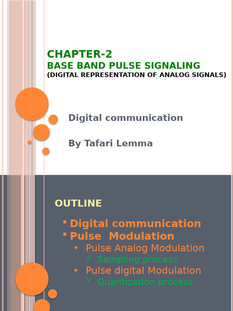Digital Pulse Signaling Techniques | PDF | Digital Signal | Sampling ...