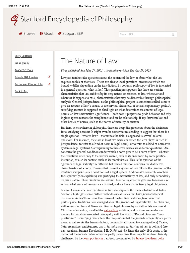 Understanding the Nature of Law | PDF | Jurisprudence | Applied Philosophy