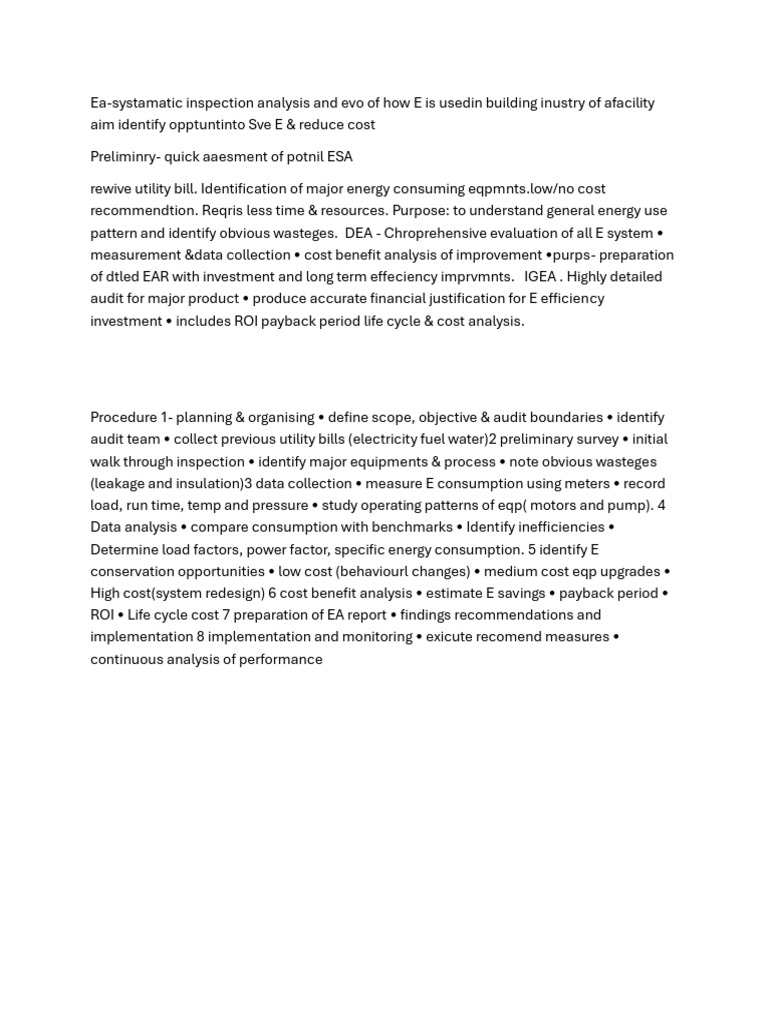 Energy Efficiency Audit Process Guide | PDF