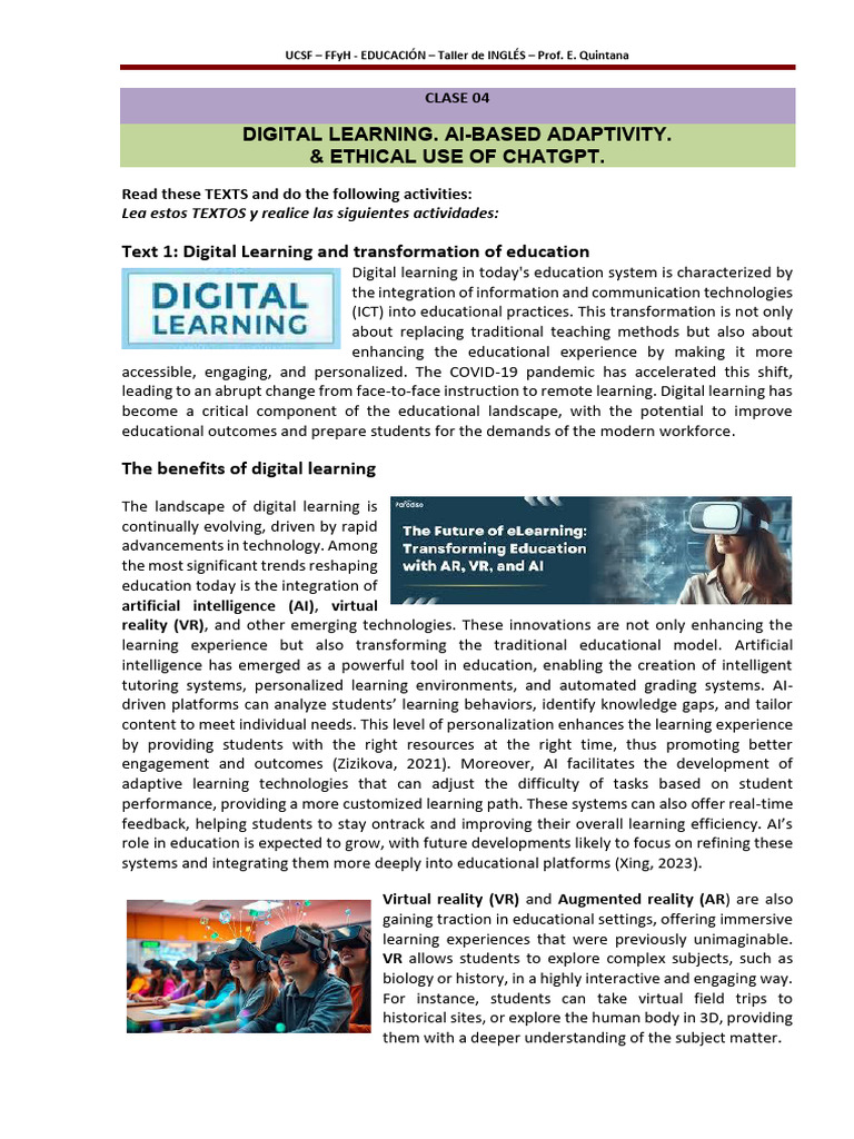 Digital Learning Trends and AI Integration | PDF | Artificial ...