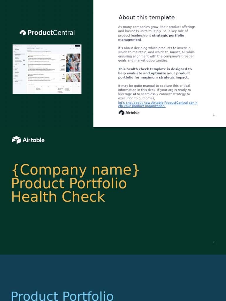 ProductSchool Product Portfolio Health Check Template by Airtable (MAKE ...
