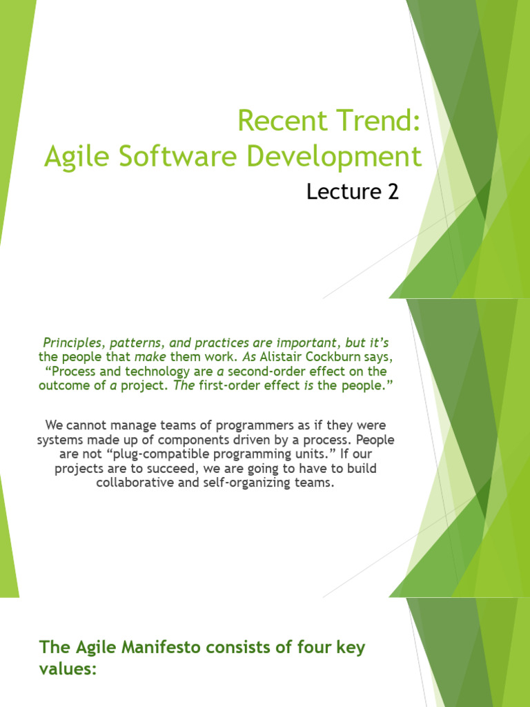 Lec2 - Agile Software Development | PDF | Scrum (Software Development ...