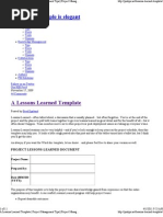 Download A Lessons Learned Template  by brownbetty SN95226233 doc pdf