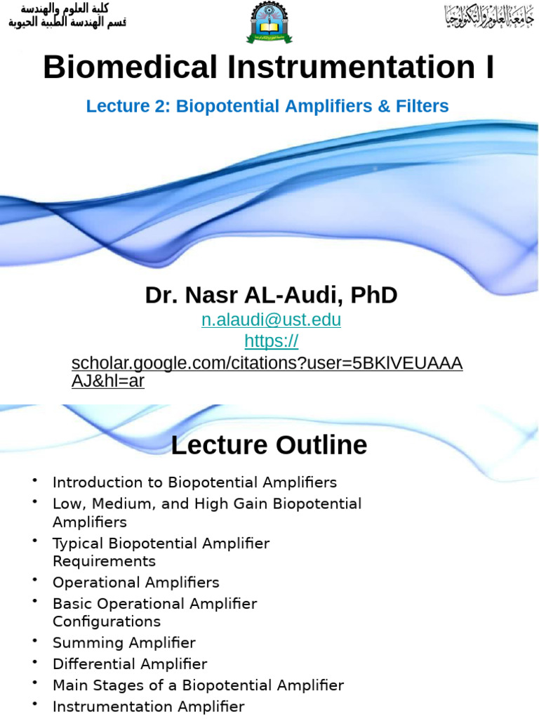 Biopotential Amplifiers Overview | PDF | Operational Amplifier | Amplifier