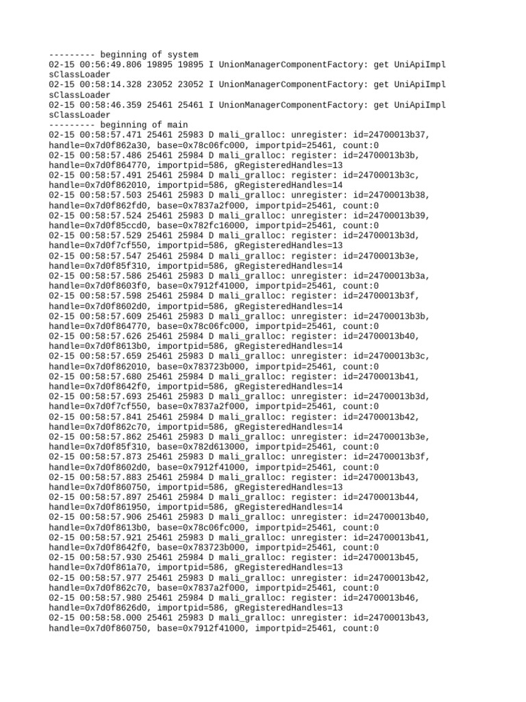 Mali Gralloc Buffer Management Logs | PDF | Computer Science | Computer ...