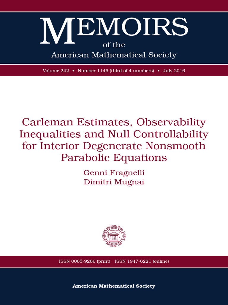 Carleman Estimates, Observability Inequalities and Null Controllability ...