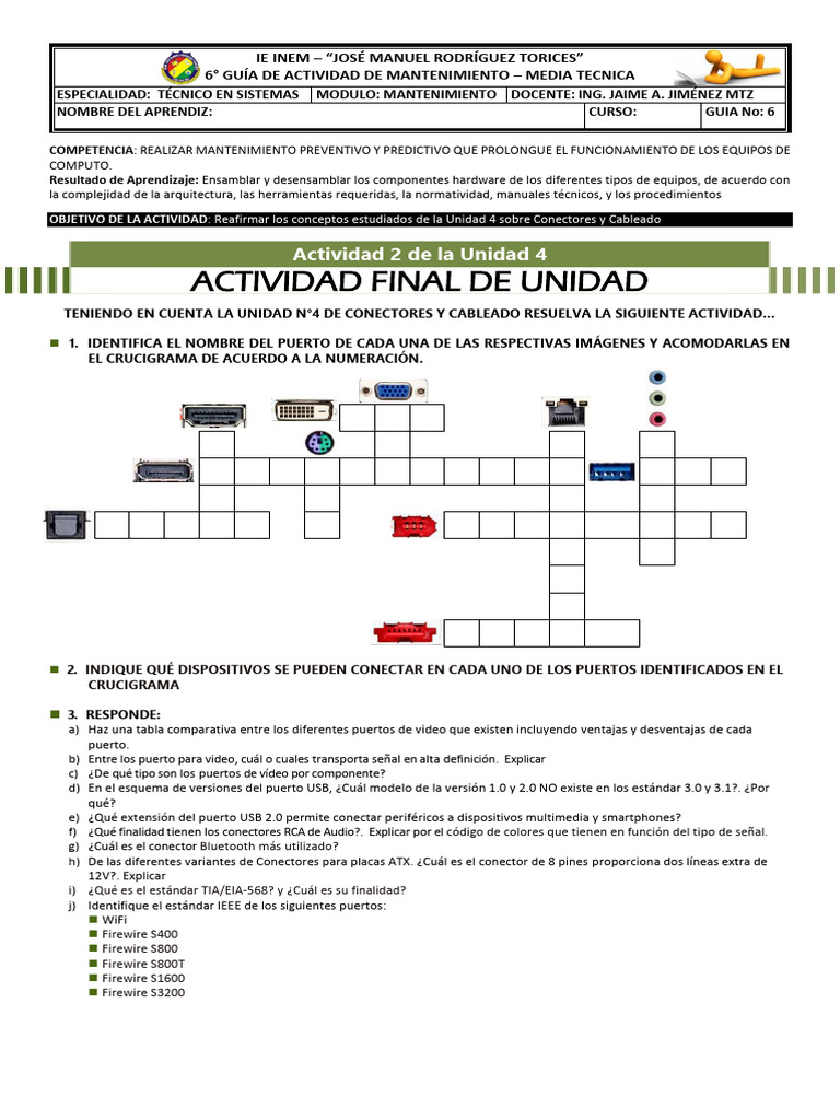 Actividad 2 de La Unidad 4 Presencial | PDF | USB | Ingeniería Informática
