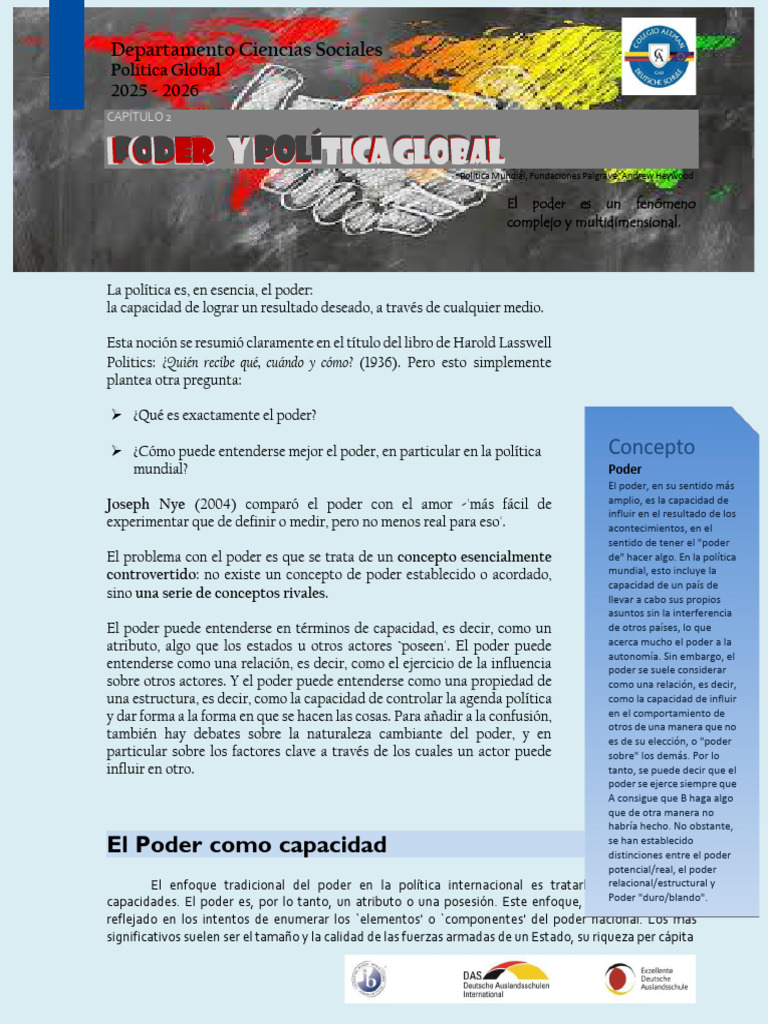 Conceptos Clave del Poder en Política Mundial | PDF | Poder duro ...