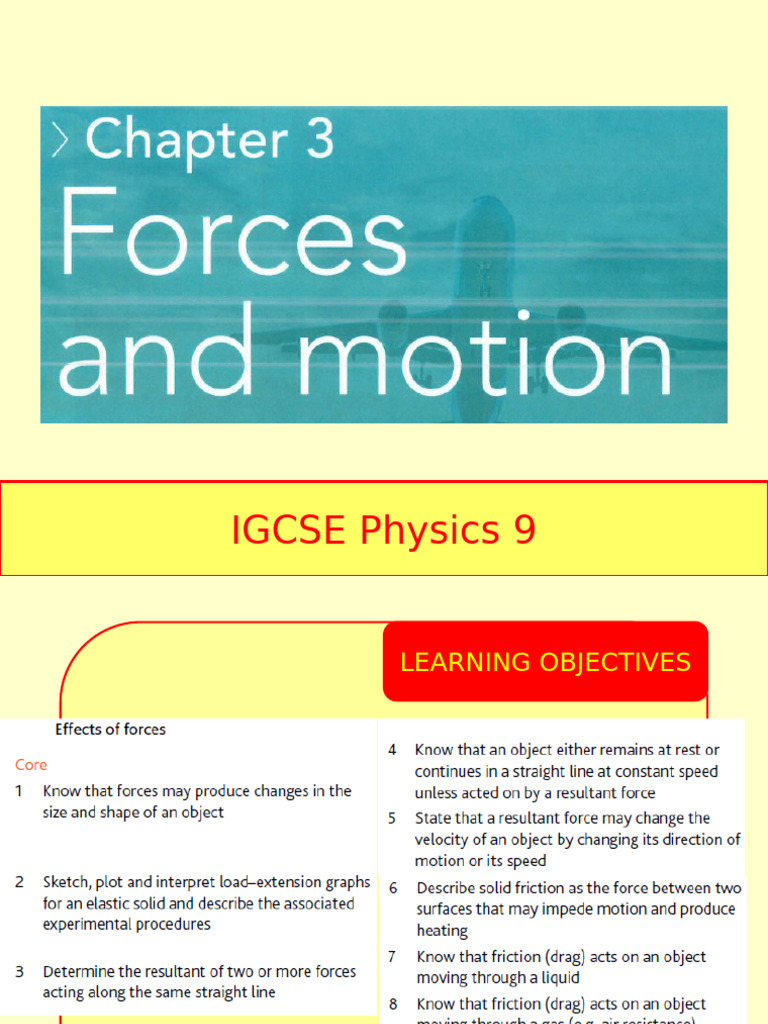 Chapter 3 Forces&Motion | PDF | Force | Friction