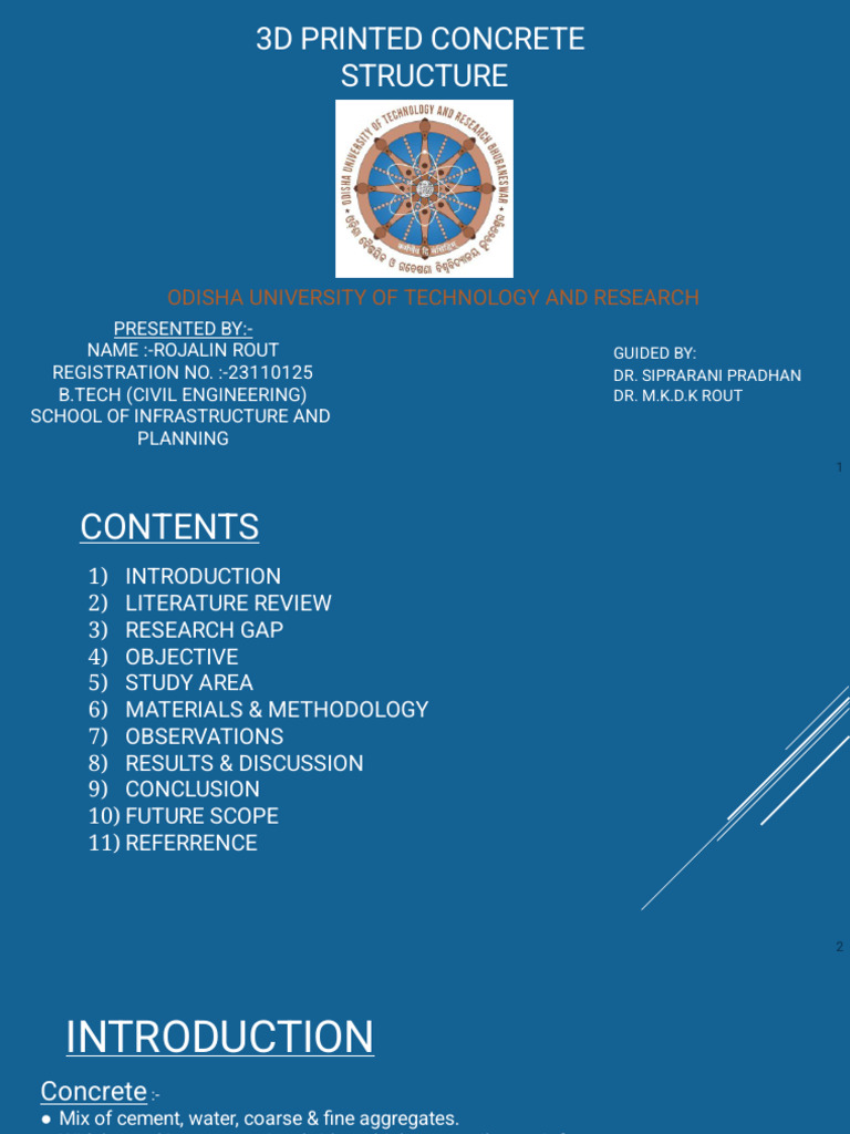 ROJALIN REPORT SEMINAR1 3d Printing of Concrete STR | PDF | Concrete ...