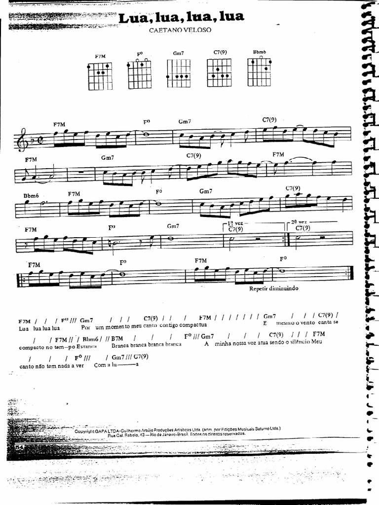 Lua, Lua, Lua - Caetano | PDF