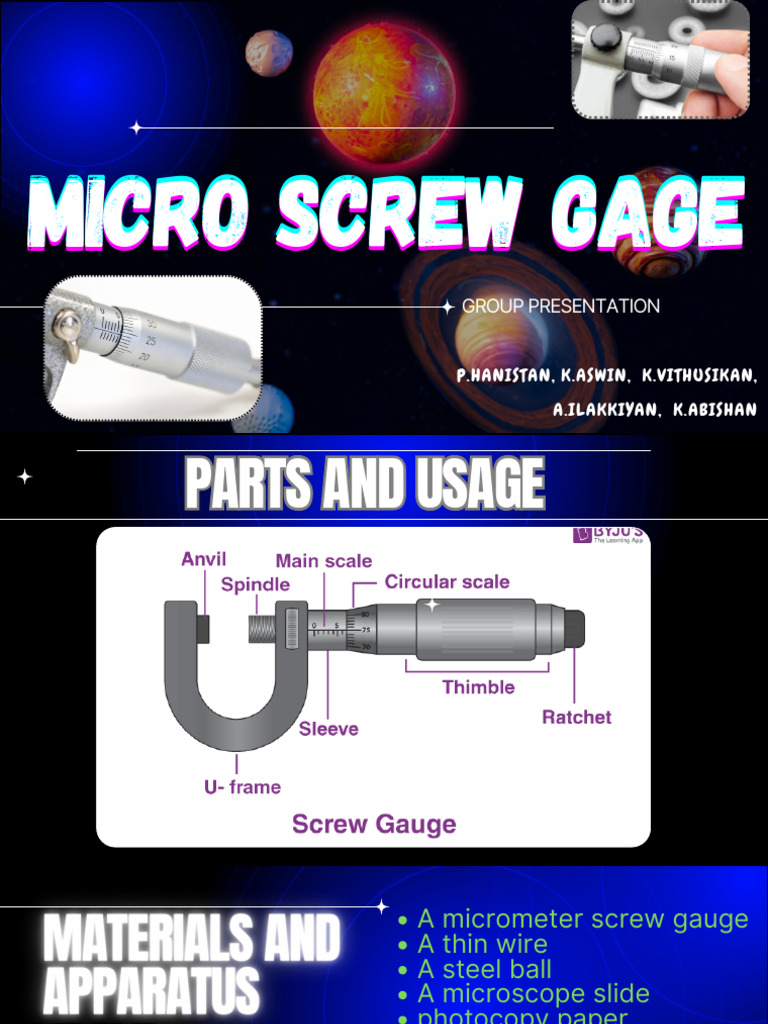 Micro Screw Guage | PDF