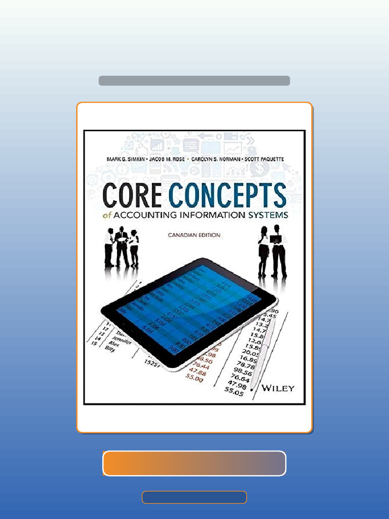 Answers For Core Concepts of Accounting Information Systems Canadian ...